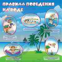 СТЕНД Правила поведения на воде 900х900х3мм - Пожарная безопасность