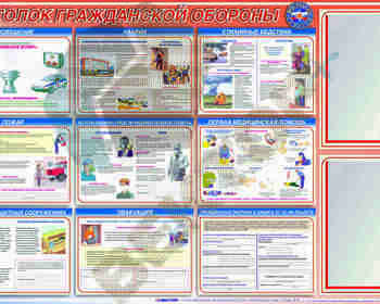 СТЕНД Уголок гражданской обороны 750х1200х3мм - Пожарная безопасность